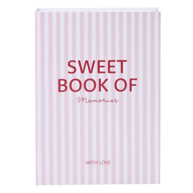 Bo&icirc;te livre carton &ldquo;Sweet&rdquo; rose 18x25cm