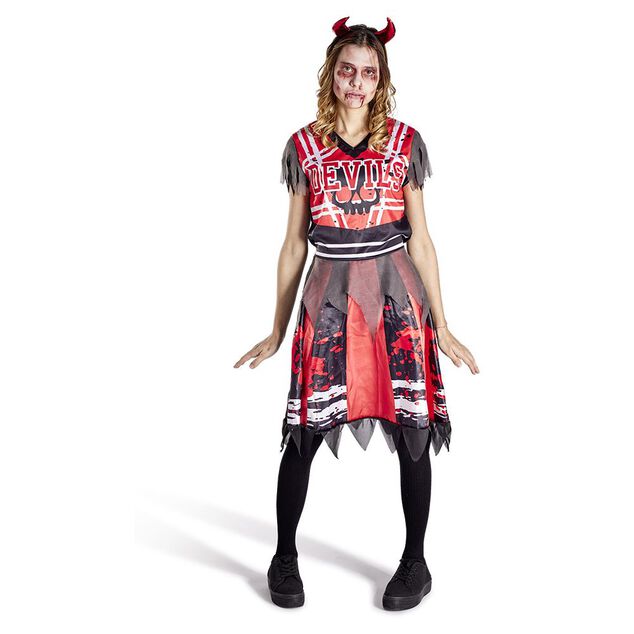 D&eacute;guisement adulte Halloween pompom girl robe et serre-t&ecirc;te - Taille S