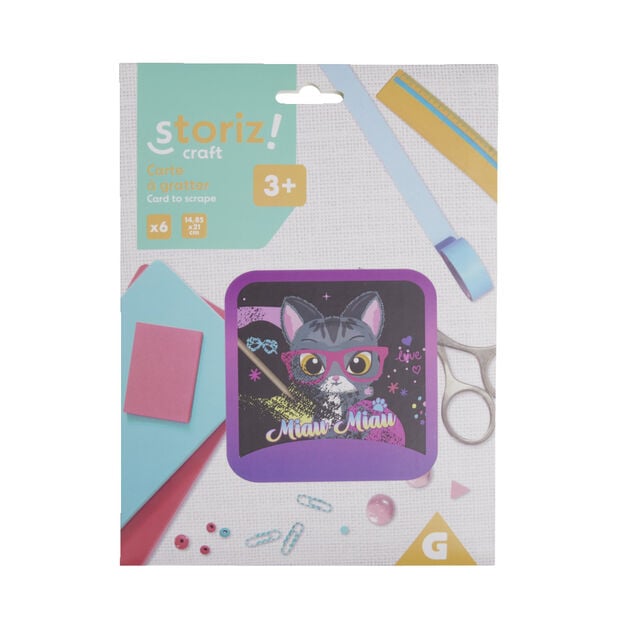 Livre scratch art enfant - 6 cartes &agrave; gratter