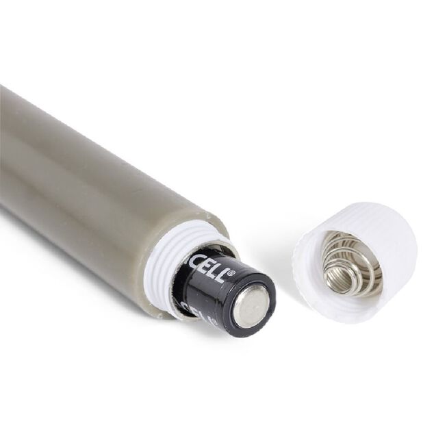 Bougie chandelle LED striée blanche x2