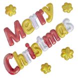 Sticker 3D fenêtre et mur Merry Christmas