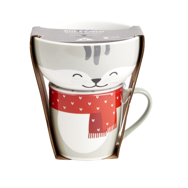 Mug 35,5cl avec bol chat 52cl