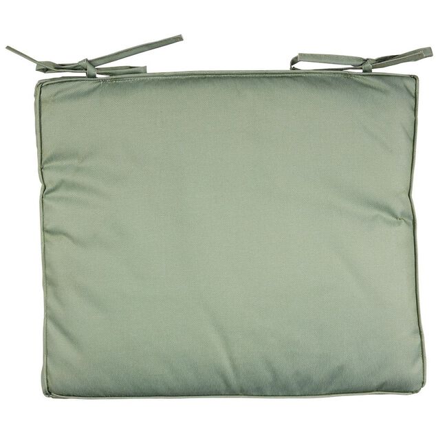 Coussin de chaise de jardin motif feuillage vert et noir
