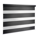 Store enrouleur avec ou sans perçage jour nuit noir 93x160cm