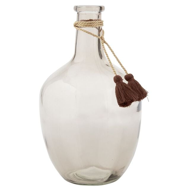 Vase Dame jeanne verre teint&eacute; H.30,5 cm