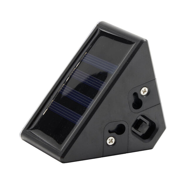 Lampe solaire noire x2 pour escalier 9LED 8,5x5,5xH5,5cm