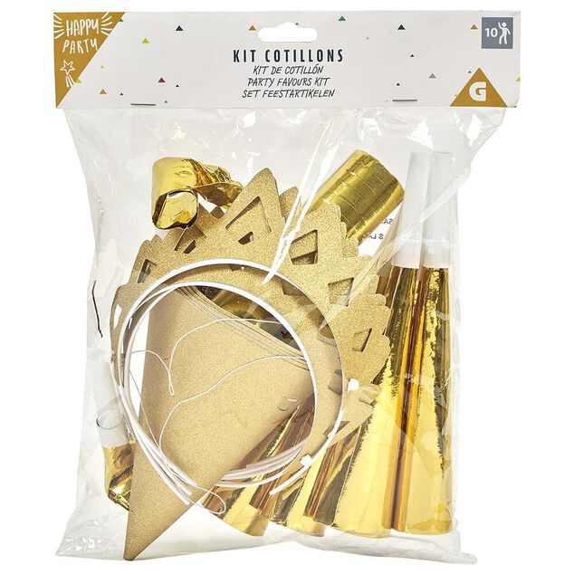 Cotillons pailletés dorés ou argentés