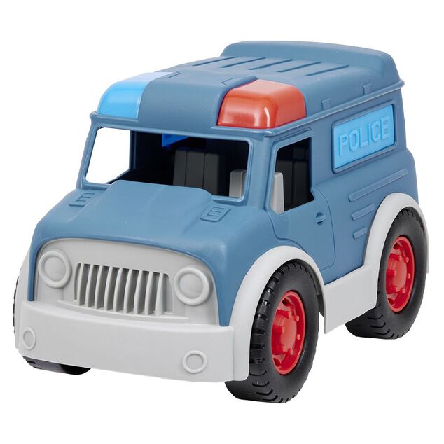 Voiture de police plastique bleu 26x15xH18,2 cm