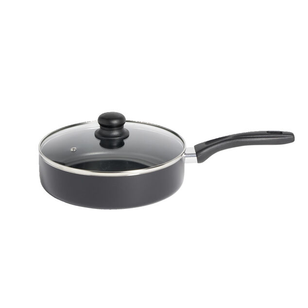 Sauteuse tous feux sauf induction aluminium noir &Oslash;24cm