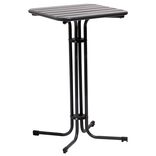 Table haute d'ext&eacute;rieur Fun 2 personnes m&eacute;tal gris