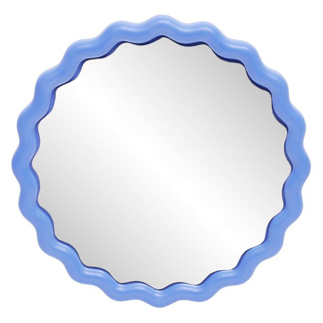 Miroir rond bord ondul&eacute; plastique color&eacute; &Oslash;25cm (4 mod&egrave;les)