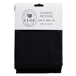 Coupon tissu coton 140x300cm noir