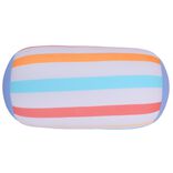 Coussin de plage microbilles Funky bayad&egrave;re rayures multicolores &Oslash;14xL27cm