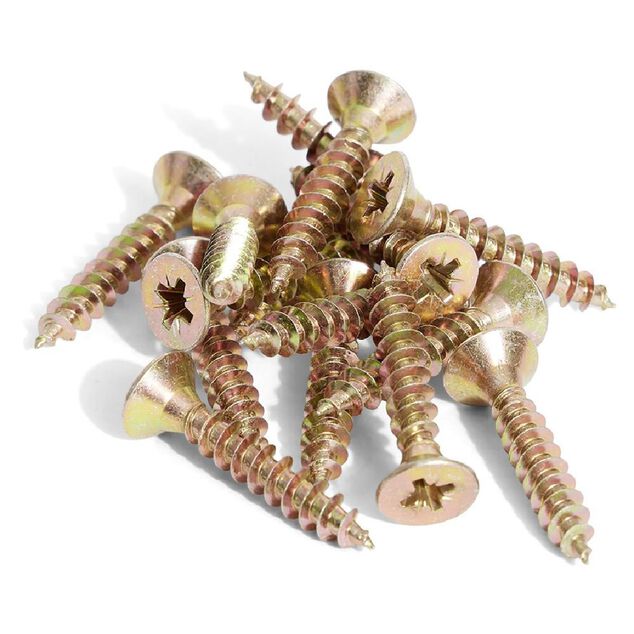 15 vis agglo t&ecirc;te frais&eacute;e acier bichromat&eacute; - 5x30 mm