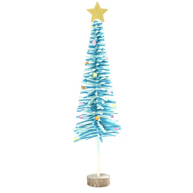 Sapin en feutrine et bois à poser H45cm - 4 modèles
