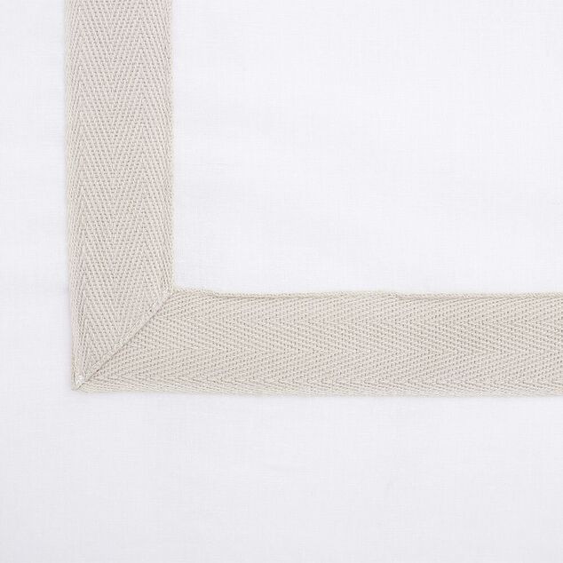 Parure de lit 2 personnes 240x220cm r&eacute;versible beige et gris