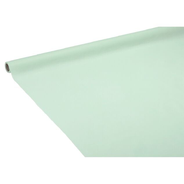 Nappe en papier voie s&egrave;che effet tissu vert d'eau 4 m