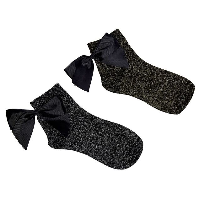 Chaussette femme paillettes et noeuds