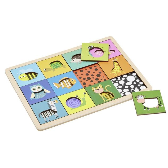 Puzzle animal &eacute;ducatif bois 30x22cm