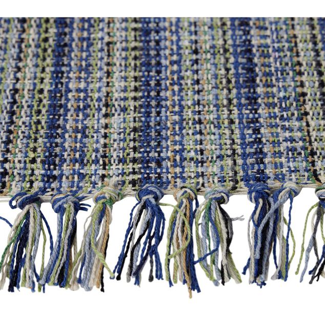 Tapis coton rayure multicolore 50x80cm