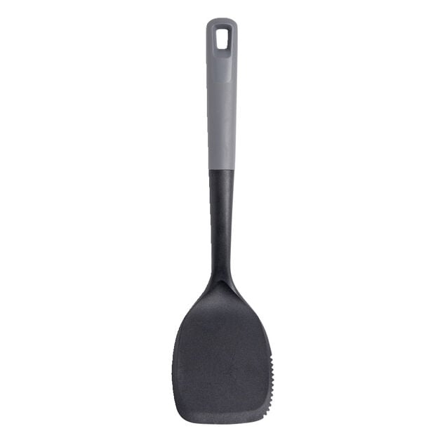 Spatule de cuisine en plastique noir et gris L.35cm