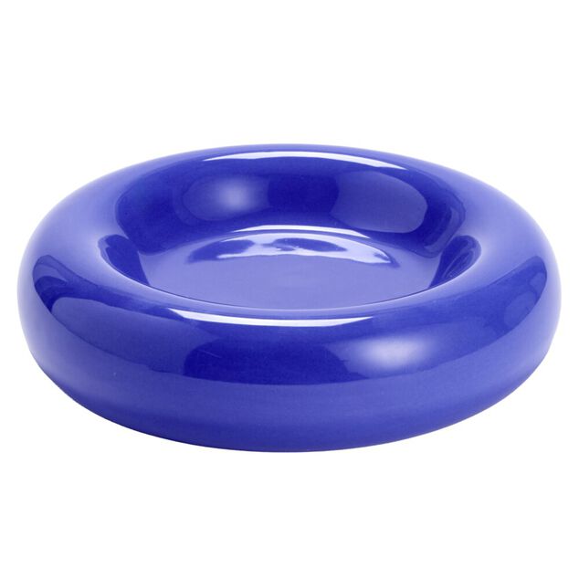 Vide-poche rond c&eacute;ramique &Oslash;20,5cm (2 mod&egrave;les blanc ou bleu)