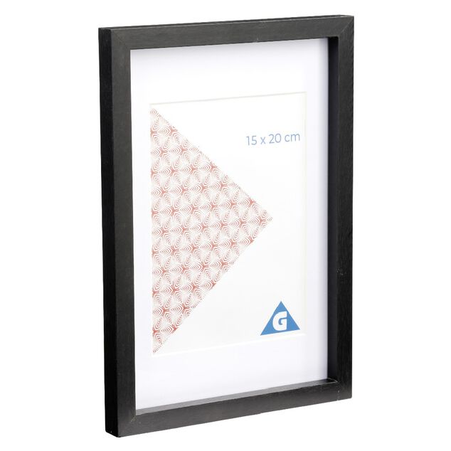 Cadre photo bois noir 1 vue 15 x 20 cm