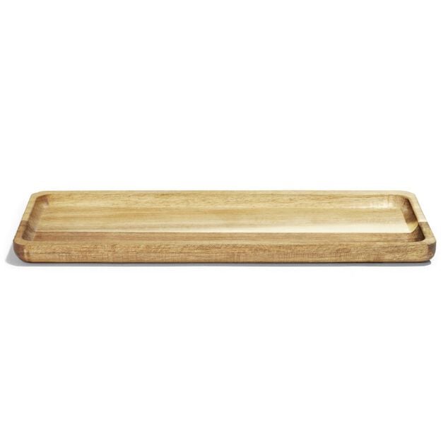 Plateau en bois d'acacia rectangulaire 14x36cm