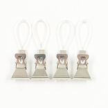 Crochet transparent métal et PVC x4