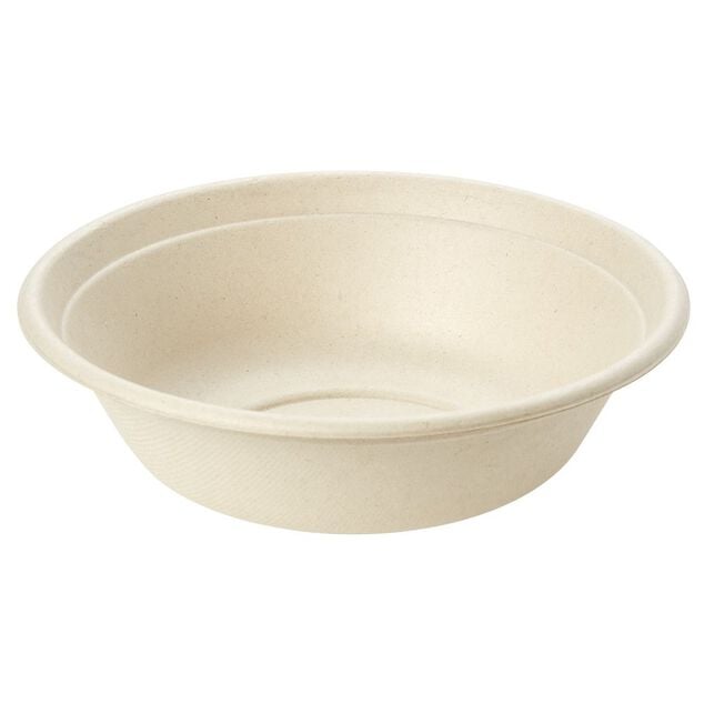 Saladier beige en pulpe de canne &agrave; sucre x20