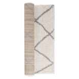 Tapis shaggy Marthe 100x150cm beige et gris