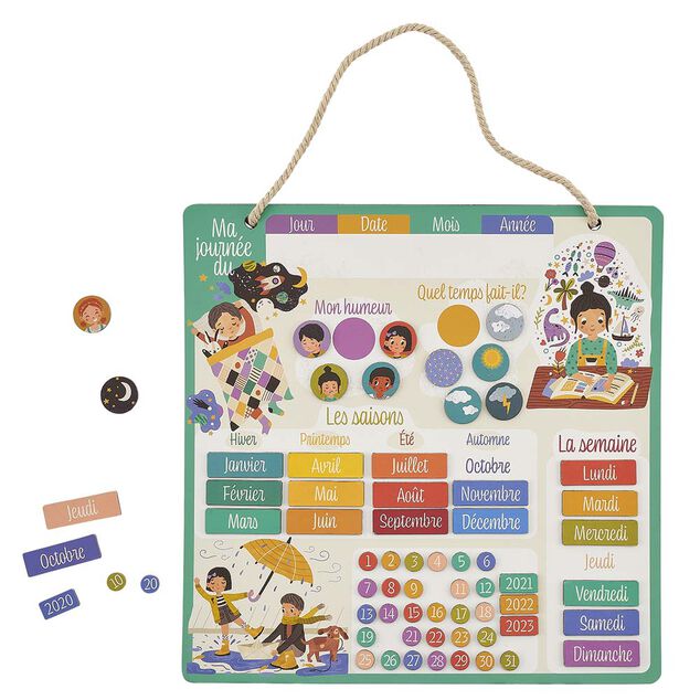 Mon calendrier éducatif magnétique 68 pièces