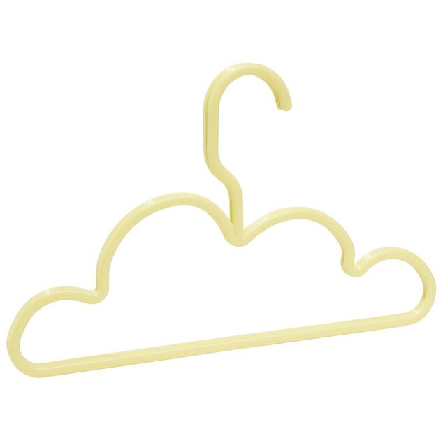 Cintre nuage enfant jaune moutarde x2