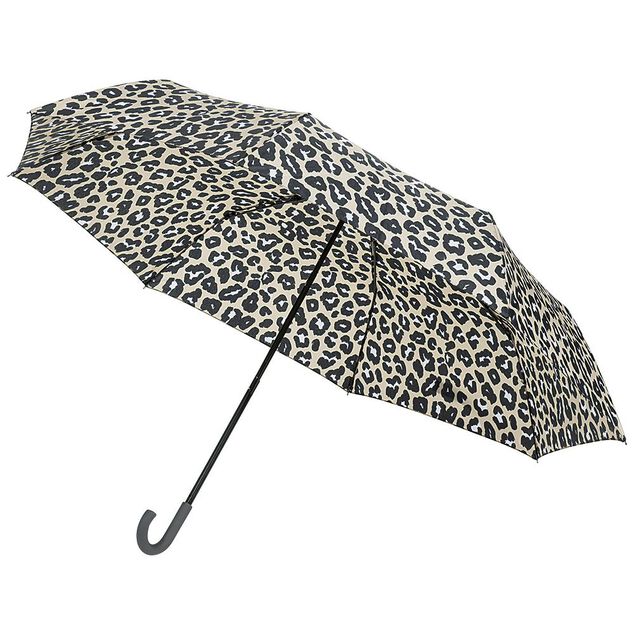 Parapluie canne imprim&eacute; l&eacute;opard