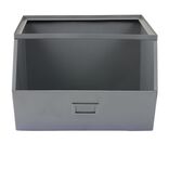 Bac superposable en m&eacute;tal gris L33xP28,5xH20cm