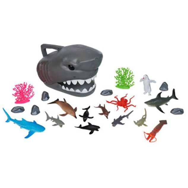 Tête de requin + 20 figurines