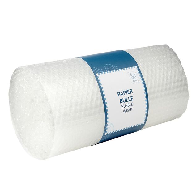 Papier bulle transparent 30cm rouleau 5m