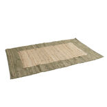 Tapis effet jute bord coton beige 100x150cm
