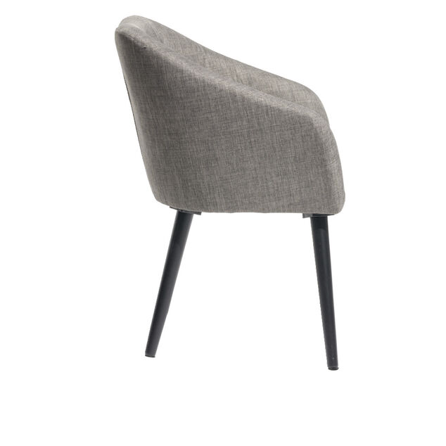 Fauteuil Joseph gris chin&eacute; L60xP57xH79cm