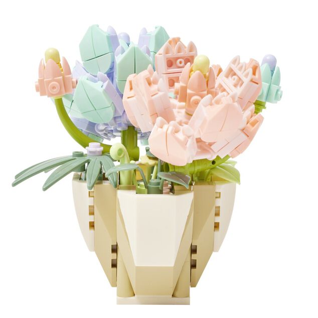 Bloc de construction pot de fleurs 3D avec plus de 250 pi&egrave;ces (2 mod&egrave;les)