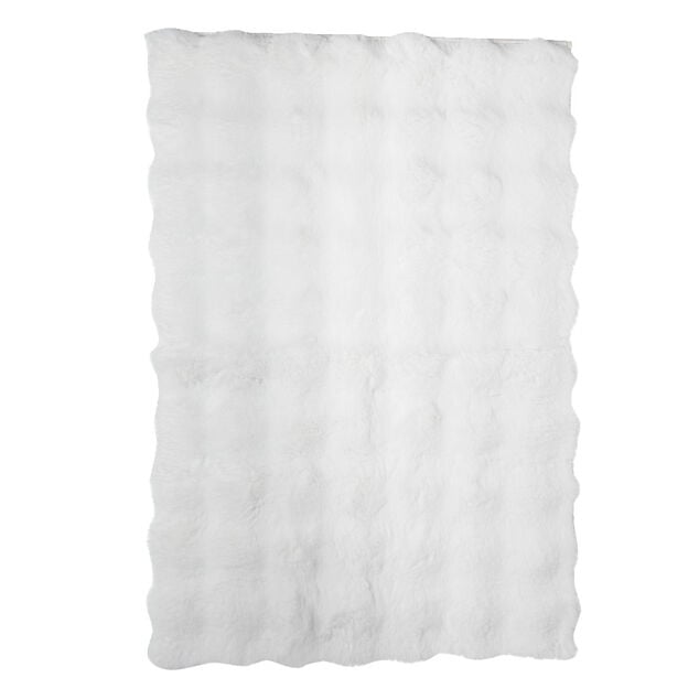 Plaid fausse fourrure 130x160cm noir ou blanc