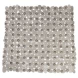 Fond de douche en pvc design gris effet galets