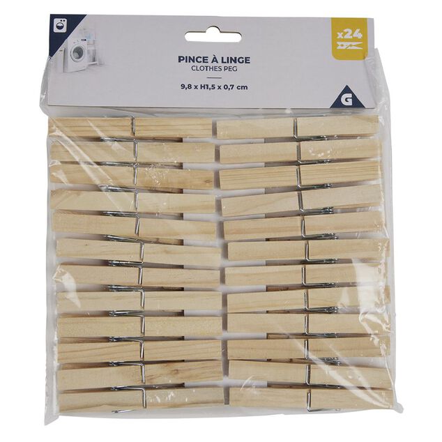 Pince &agrave; linge en bois x24