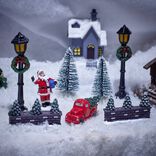 Accessoires village de Noël 8 pièces