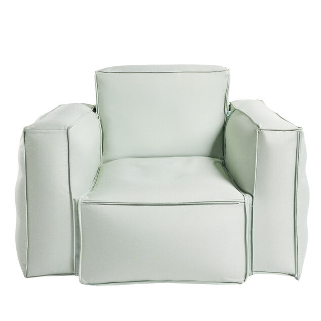 Fauteuil gonflable Burbuja modulable d&eacute;perlant d&eacute;houssable vert 60xP80xH70cm