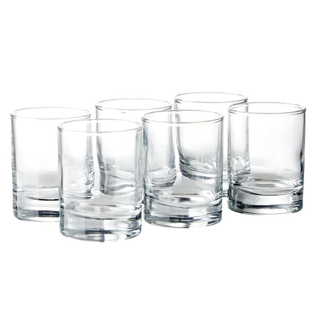 Lot de 6 verres &agrave; shooter en verre 6,5cl H6cm