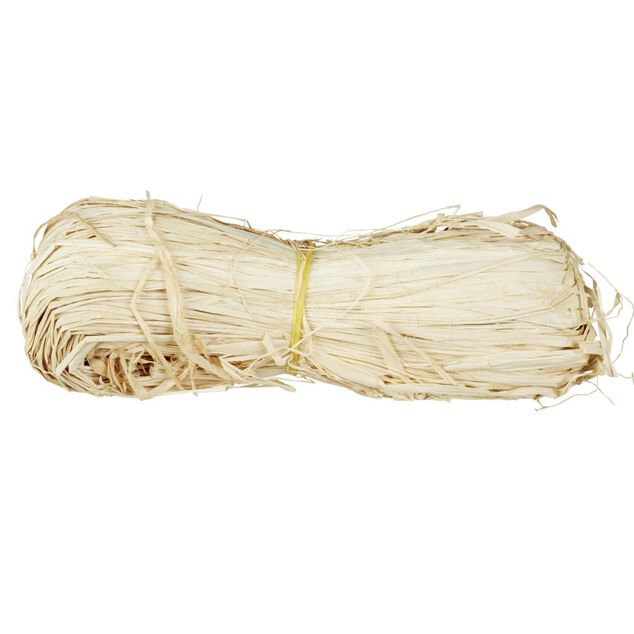 Bobine de raphia beige naturel 50g