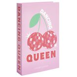 Bo&icirc;te de rangement forme livre Queen motif cerise 27x17x4cm