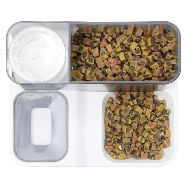 Distributeur croquette 2,5kg et eau 900ml avec flotteur