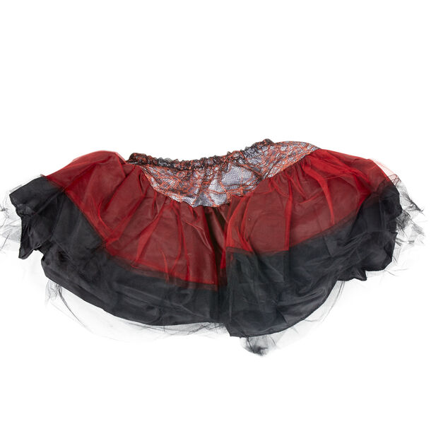 Tutu noir et rouge Halloween femme